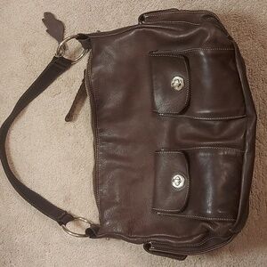 Roots brown leather hobo shoulder bag